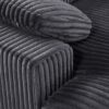 Nadine - Corduroy Modular Corner Sectional Sofa With Left Facing Chaise - Dark Gray - Image 2