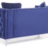 Chic Contemporary Loveseat - Blue - Image 3