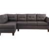 Dalia - Linen Modern Sectional Sofa With Left Facing Chaise - Dark Gray - Image 2