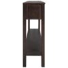 Rustic Entryway Console Table Long Sofa Table With Two Different Size Drawers And Bottom Shelf For Storage - Espresso - Image 10