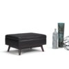 Owen - Coffee Table Storage Ottoman - Distressed Black - Image 5
