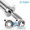 Barbell Bar For 2" Olympic Plates, Home Gym Weightlifting Bar 4Ft Solid Chrome Weight Bar 5Ft Fitness Training Curl Barbell 7.2Ft - Silver - Image 3