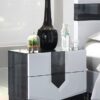 Vios - Zebra High Gloss Nightstand - White - Image 5