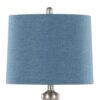 Ashland - Contemporary Table Lamp (Set of 2) - Nickel / Moroccan Blue Slub - Image 4