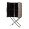 Cabinet - Silver - Faux Leather - Image 5