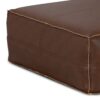 Brody - Extra Large Coffee Table Pouf - Distressed Dark Brown - Image 6