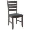 Dining Room Table And Chairs With Bench, Rustic Wood Dining Set (Set of 6) - Gray - Image 10