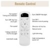 Ceiling Fan With Lights 3 ABS Blades 6 - Speed DC Motor Remote Control For Bedroom - White - Image 9