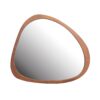 Asymmetrical Wall Mirror Wooden Framed Mirror Large Sized Dressing Mirror, For Living Room, Bedroom, Bathroom, Hallway Or Entry Way - Natural Wood - Image 6