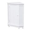 Bathroom Cabinet Triangle Corner Storage Cabinet With Adjustable Shelf Modern Style - White - Image 21