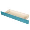 Queen Size Storage Upholstered Platform Bed With Wingback Headboard And A Big Drawer - Blue - Image 6