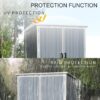 Outdoor Storage Shed Waterproof Resin Cabinet With Lockable Doors For Bikes And Patio Furniture - Gray - Image 2