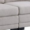 Kristin - Linen Fabric Loveseat - Light Gray - Image 2