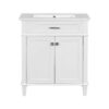 Bathroom Vanity With Ceramic Basin, Soft Close Door And Adjustable Shelves - White - Image 13