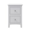 2 Drawers Solid Wood Nightstand End Table - White - Image 5