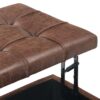 Harrison - Coffee Table Storage Ottoman - Distressed Umber Brown - Image 7