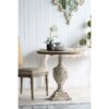 Antique Round Wood Table - Antique White / Gray - Image 3