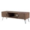 Industrial Style Reclaimed Wood Media TV Stand With Storage Cabinet For Living Media Room - Natural - Image 4