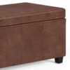 Avalon - Extra Large Storage Ottoman Bench - Distressed Saddle Brown - Image 8