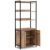 Kelsey - Large Bookshelf With Cabinet - Natural - Image 4