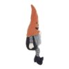 Sitting Gnome With Knit Hat, For Halloween Decor - Black / Orange / White - Image 4