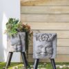 Greek God Statue Planter With Legs - Gray - Image 5