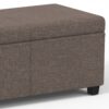 Avalon - Extra Large Storage Ottoman Bench - Fawn Brown - Image 8