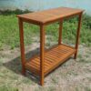 Workstation For Garden Balcony Garage, Acacia Console Potting Table - Light Brown - Image 18