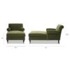 Alana Lawson - Chaise Lounge Chair - Olive Green - Image 10