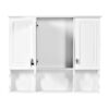 Wall Mounted Bathroom Medicine Cabinet, Modern Bathroom Wall Cabinet With Mirror, Mirror Cabinet With Open Shelves - White - Image 14