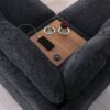 Celine - Chenille Fabric Corner Sectional Sofa With Right Facing Chaise, Cupholders, And Charging Ports - Dark Gray - Image 8
