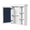 Bathroom Medicine Cabinet With Mirror, Wall Mounted Mirror Cabinet & Storage Organizer, Over The Toilet Storage White Storage Cabinet For Bathroom - White - Image 14