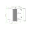 Modern Scandi Fluted Door Storage Console - Coastal Oak - Image 6