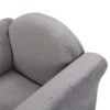 Kids Recliner Chair, Kids Upholstered Couch With Ottoman - Gray - Image 12