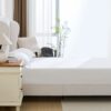 Windsor - Queen Tall Headboard Upholstered Wingback, Premium Textured, Minimalist Designs No Box Spring Needed - Ivory - Image 16