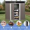 6Ft x 5Ft Outdoor Metal Storage Transparent Plate - Gray - Image 3