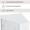Bathroom Cabinet Triangle Corner Storage Cabinet With Adjustable Shelf Modern Style - White - Image 7