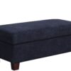 Diego - Fabric Sectional Sofa With Right Facing Chaise, Storage Ottoman, And 2 Accent Pillows - Black - Image 2