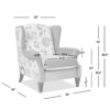 Anya - Boho Chic Wingback Accent Arm Chair - Floral / Leopard / Blue Teal / Yellow Gold - Image 12