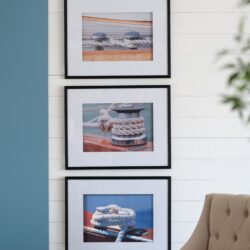Boater Knots Wall Art With Frame, Wall Decor For Living Room (Set of 3) - Multicolor