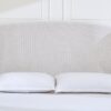Windsor - Queen Tall Headboard Upholstered Wingback, Premium Textured, Minimalist Designs No Box Spring Needed - Ivory - Image 9