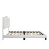 Full Upholstered Platform Bed With Saddle Curved Headboard And Diamond Tufted Details - Beige - Image 6