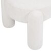 Hugo - Oval Fully Upholstered Bench - Milk Cream White - Image 5