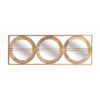 3 Mirror Piece Wall Mirror InRectangular Frame, Home Wall Decor For Bedroom Living Room - Brown - Image 3