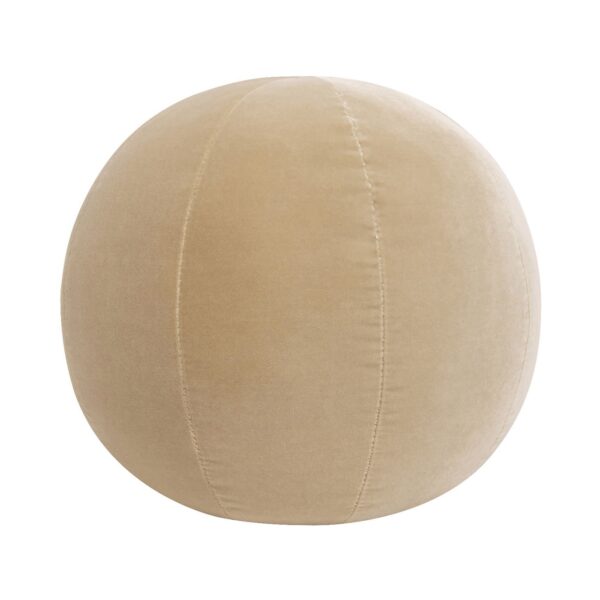 Luna - Round Sphere Accent Ball Throw Pillow - Fawn Brown