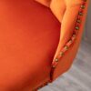 Swivel Velvet Barstools Adjusatble Seat Height, Modern Upholstered Bar Stools With Backs Comfortable Tufted For Home Pub And Kitchen Island (Set of 2) - Orange - Image 10