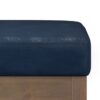 Milltown - Footstool Small Ottoman Bench - Distressed Dark Blue - Image 3