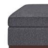 Owen - Square Coffee Table Storage Ottoman - Slate Gray - Image 3