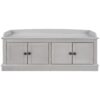 Storage Bench With 4 Doors And Adjustable Shelves, Shoe Bench With Removable Cushion For Living Room, Entryway - Gray Wash - Image 9