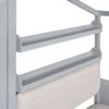 Twin Size House Bed With Sofa, Kids Platform Bed With 2 Drawers And Storage Shelf - Gray - Image 9